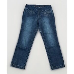 Jag Jeans Womens 10 Straight Leg Mid Rise Stretch Pull-On Blue Denim Jeans 31x26